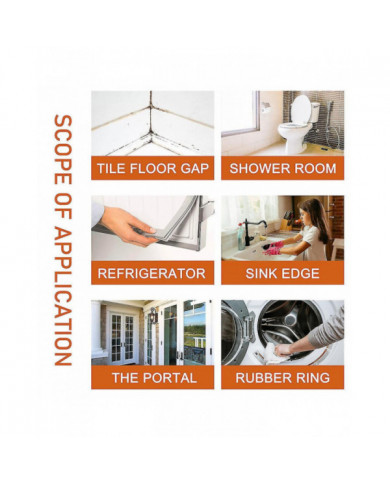 2x Gel Dissolvant De Moisissure Pour Anneau En Caoutchouc De Machine À Laver, Bande D’étanchéité De Réfrigérateur, [...]