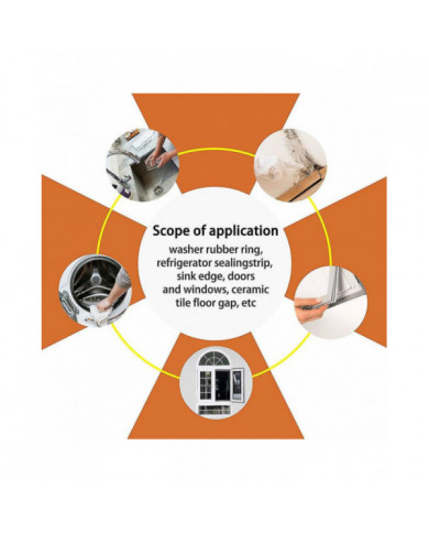 2x Gel Dissolvant De Moisissure Pour Anneau En Caoutchouc De Machine À Laver, Bande D’étanchéité De Réfrigérateur, [...]