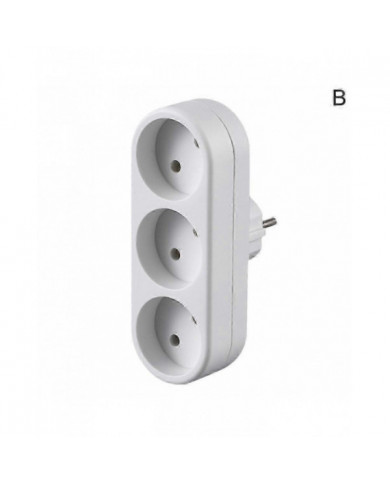 EU Ground Wall Socket Adapter Plug Extension Power Outlet Converter 3500W