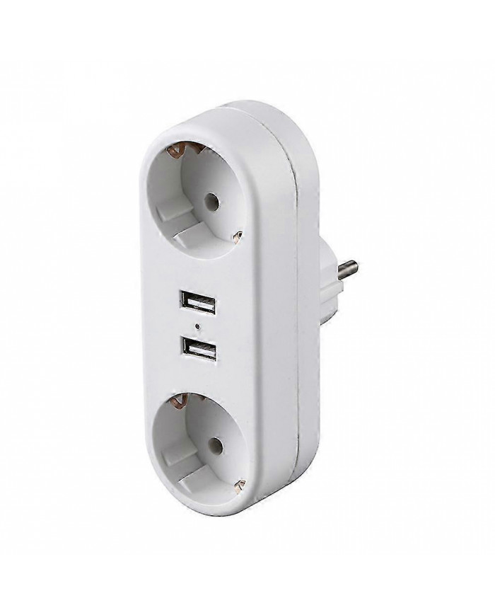 EU Ground Wall Socket Adapter Plug Extension Power Outlet Converter 3500W