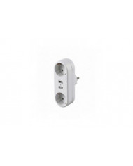 EU Ground Wall Socket Adapter Plug Extension Power Outlet Converter 3500W