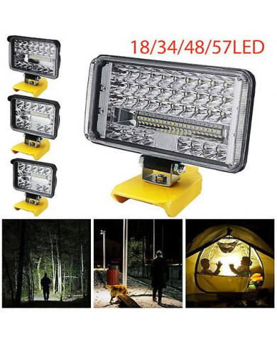 Led Work Light 204w 8600 Lm lampe de poche pour Dewalt Xr 18v 20v batterie au lithium