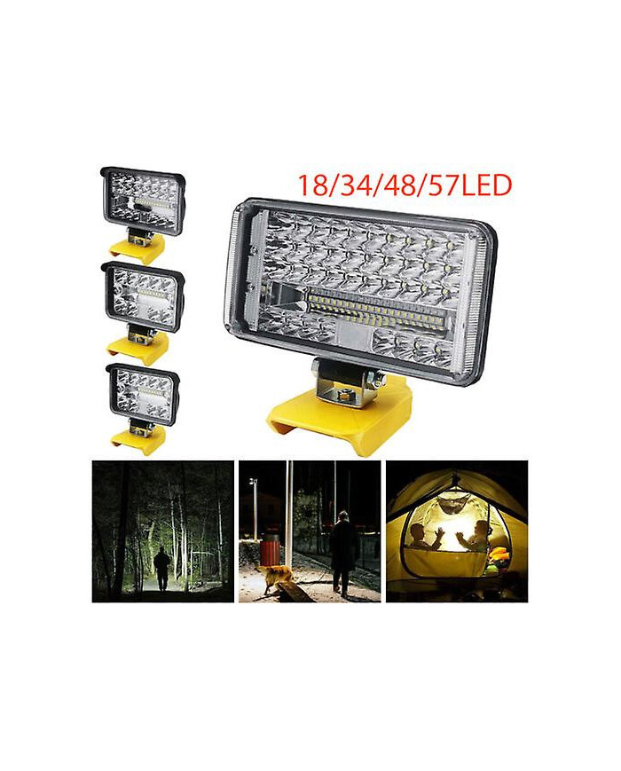 Led Work Light 204w 8600 Lm lampe de poche pour Dewalt Xr 18v 20v batterie au lithium