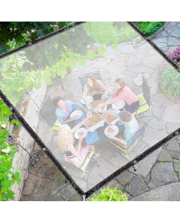 100% Nouveau, bâche transparente imperméable à l’eau w / œillets Heavy Duty Pvc Patio Plant Cover