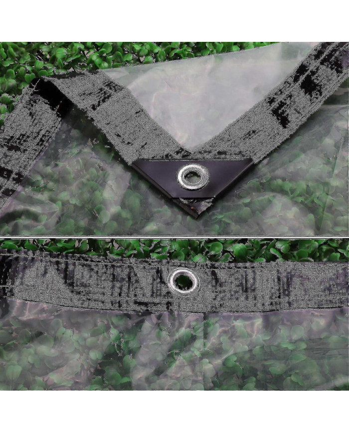 100% Nouveau, bâche transparente imperméable à l’eau w / œillets Heavy Duty Pvc Patio Plant Cover