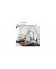 Robinet mélangeur d’évier de cuisine, robinet de mélangeur de cuisine à 2 trous, pont à double levier