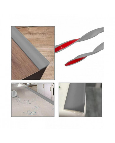 Barrière d’eau de seuil de douche de 2 m, barrage d’eau de sol de salle de bain de salle de bain, bande [...]