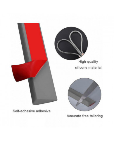 Barrière d’eau de seuil de douche de 2 m, barrage d’eau de sol de salle de bain de salle de bain, bande [...]