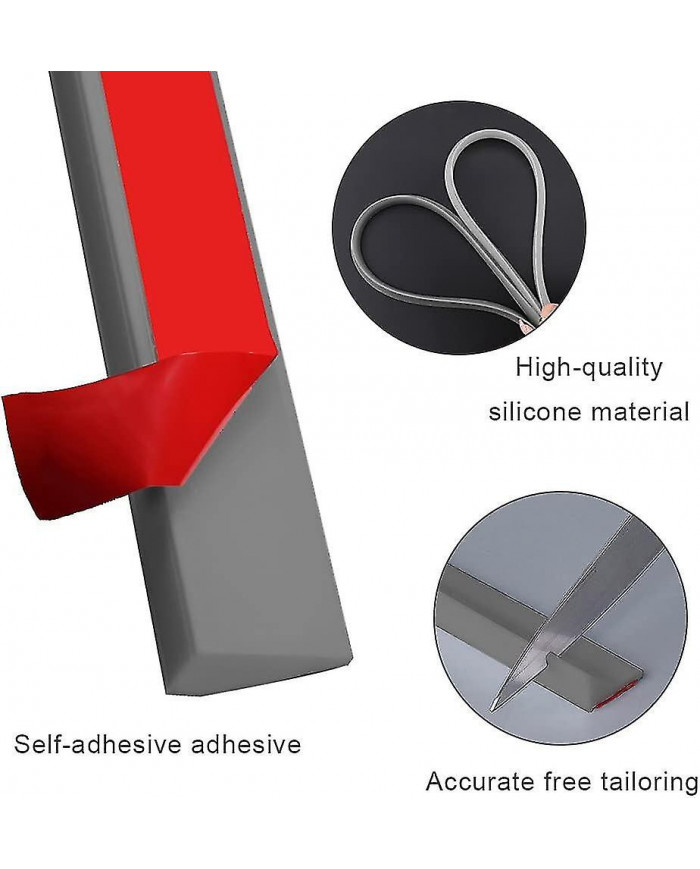 Barrière d’eau de seuil de douche de 2 m, barrage d’eau de sol de salle de bain de salle de bain, bande [...]