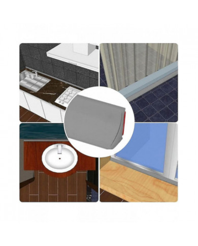 Barrière d’eau de seuil de douche de 2 m, barrage d’eau de sol de salle de bain de salle de bain, bande [...]