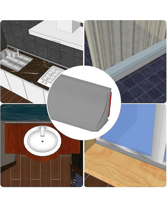 Barrière d’eau de seuil de douche de 2 m, barrage d’eau de sol de salle de bain de salle de bain, bande [...]