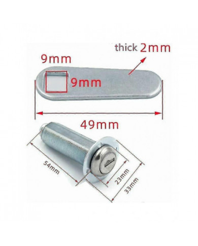 Serrure à came extra longue avec code clé 8025 2 RV Serrure résistante aux intempéries