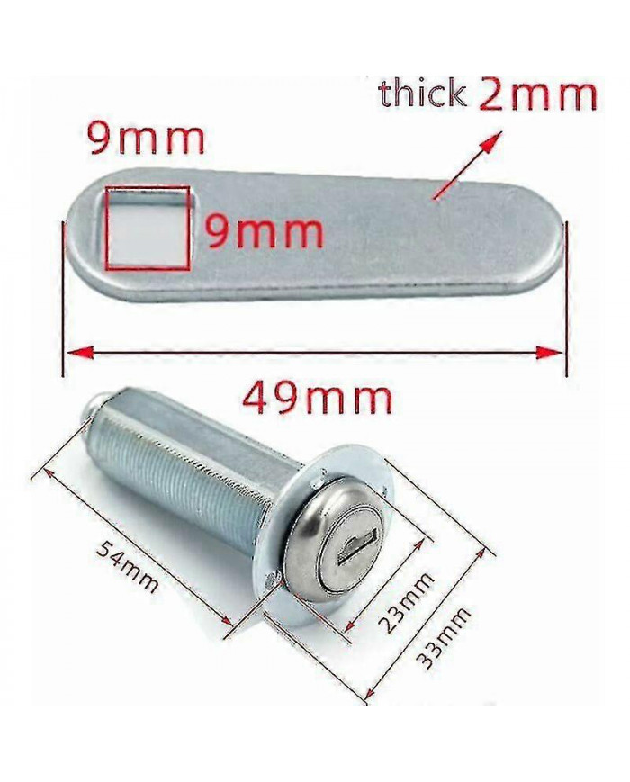 Serrure à came extra longue avec code clé 8025 2 RV Serrure résistante aux intempéries