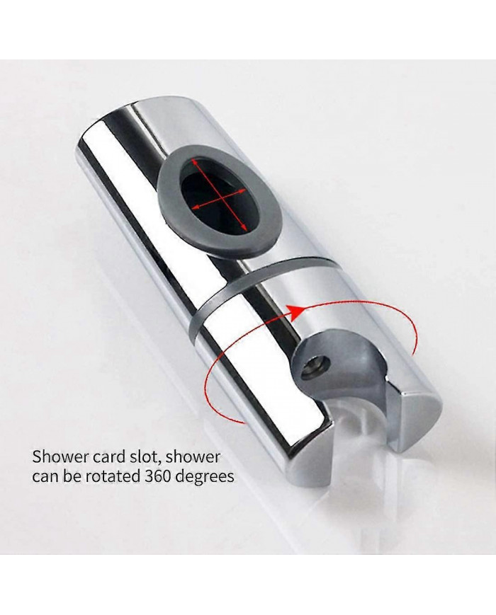 Support de pomme de douche en ABS chromé Support de douche Clip sur la barre de douche Support de douchette à main [...]