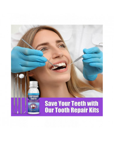 Kit de réparation dentaire, kit de remplacement temporaire des dents, réparation des remplacements de dents [...]
