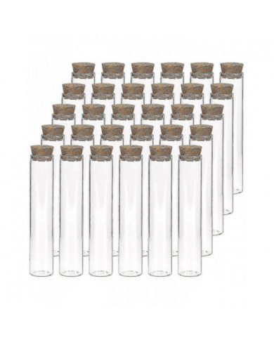 30pcs 25ml Tubes à essai en verre, tubes à essai plats clairs de 20100mm avec bouchons de liège pour les [...]