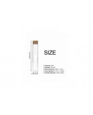 30pcs 25ml Tubes à essai en verre, tubes à essai plats clairs de 20100mm avec bouchons de liège pour les [...]