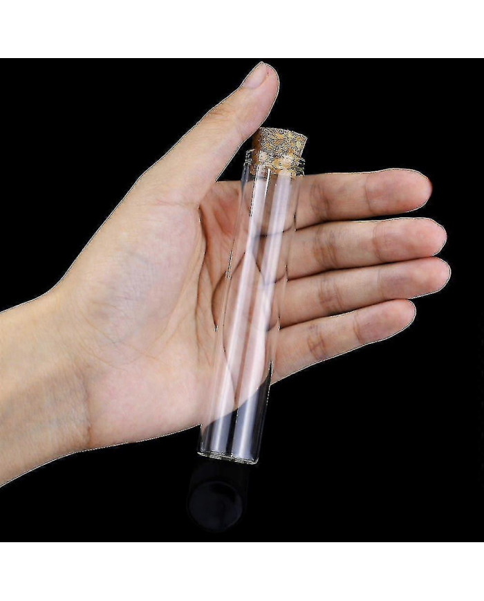 30pcs 25ml Tubes à essai en verre, tubes à essai plats clairs de 20100mm avec bouchons de liège pour les [...]