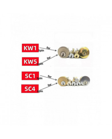 Serrurier Lishi 2 en 1 Outils KW5 pour Porte Serrure Civile Ouvre-Serrure Outil À Main Serrurier Professionnel Main T