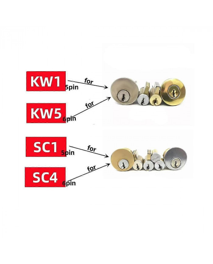 Serrurier Lishi 2 en 1 Outils KW5 pour Porte Serrure Civile Ouvre-Serrure Outil À Main Serrurier Professionnel Main T