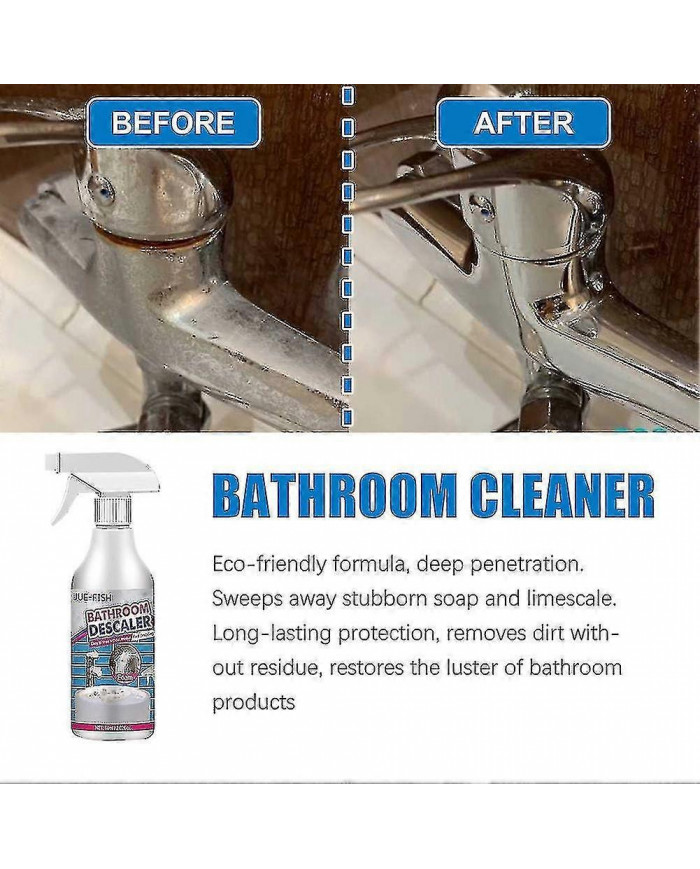 3pcs Bathroom Cleaner Bathroom Sink Toilet Derusting Cleaning Decontamination Descaling Multi-purpose Cleaner