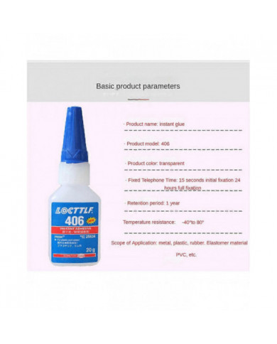 LOCTITE 406 20g Colle Instantanée Adhésif Rapide Super Colle Industrielle AUS