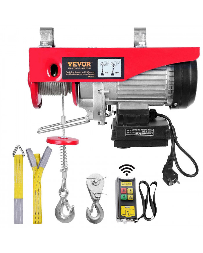 Palan électrique, capacité de levage de 2200 lb, treuil électrique en fil d’acier 1600W 220V avec télécommande [...]