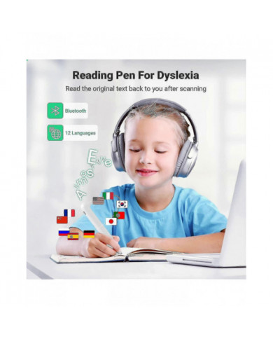 Scanner à stylet, dispositif de synthèse vocale pour la dyslexie, stylo lecteur de surligneur numérique OCR, stylo [...]