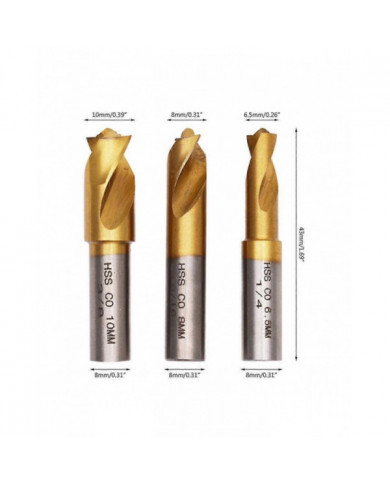 Hss-co Cobalt Foret Set pour métal trempé, acier inoxydable, fonte