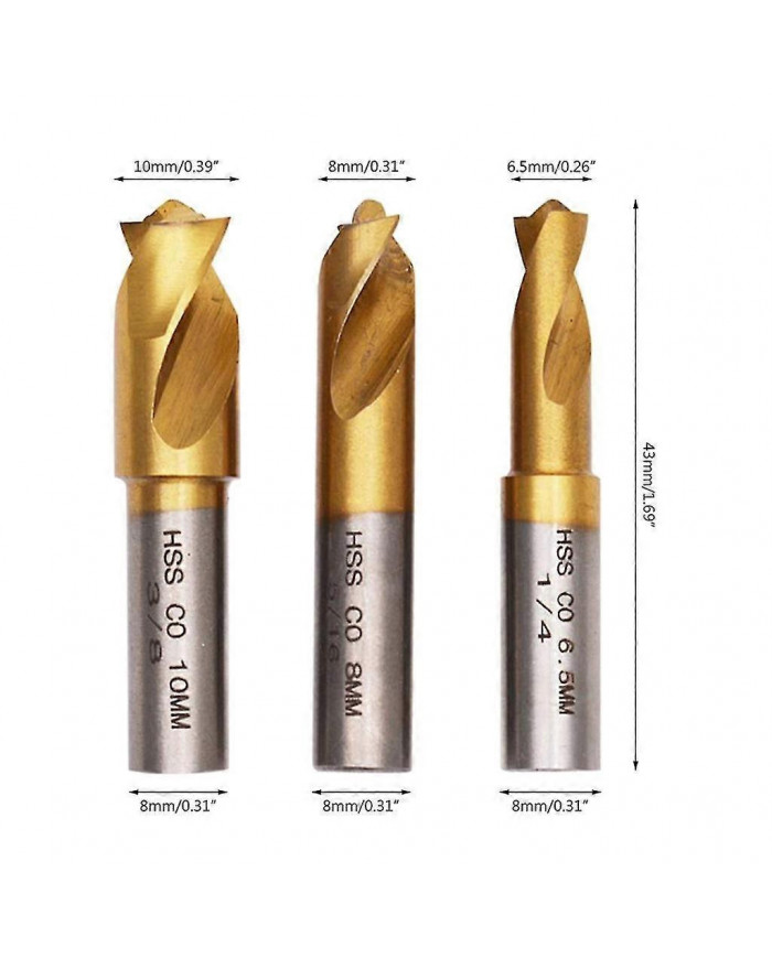 Hss-co Cobalt Foret Set pour métal trempé, acier inoxydable, fonte