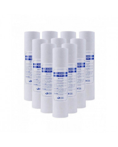 Filtre à eau universel de 10 PCS Filtre à eau de coton PP Filtres à eau de sédiments Matériau en polypropylène, 1 Mi