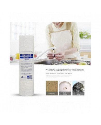 Filtre à eau universel de 10 PCS Filtre à eau de coton PP Filtres à eau de sédiments Matériau en polypropylène, 1 Mi