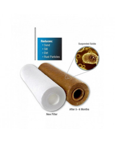 Filtre à eau universel de 10 PCS Filtre à eau de coton PP Filtres à eau de sédiments Matériau en polypropylène, 1 Mi