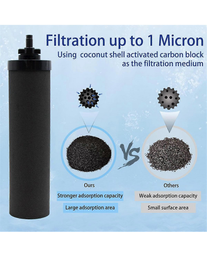 Remplacement du filtre à eau 4PCS pour les filtres à charbon actif noir BERKEY BB9-2 pour le système de filtre à [...]