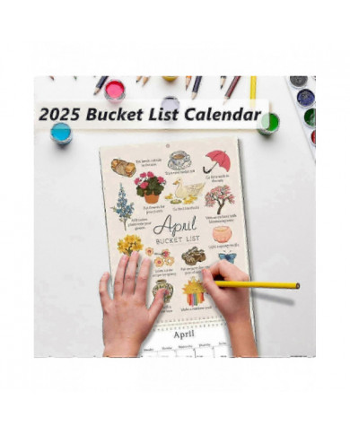 Calendrier de la liste des choses à faire 2025, Calendrier mural de 12 mois, Calendrier mural 2025 Calendrier des [...]