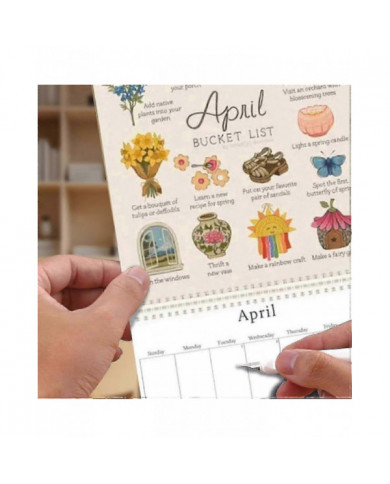 Calendrier de la liste des choses à faire 2025, Calendrier mural de 12 mois, Calendrier mural 2025 Calendrier des [...]