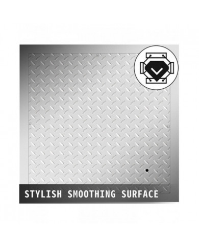 Couvercle de drain encastré recouvert de poudre de trou d’homme