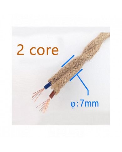 2 Core 3 Core Twisted Cable Corde de chanvre Fil électrique Retro Style Cuivre Vintage Lampe Cordon Tissé Textile [...]