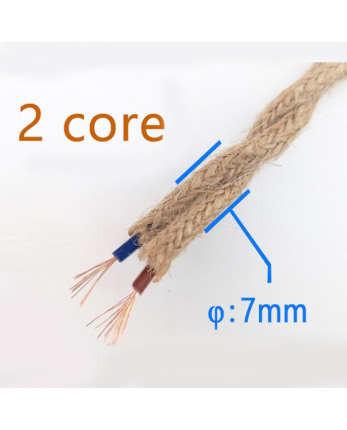 2 Core 3 Core Twisted Cable Corde de chanvre Fil électrique Retro Style Cuivre Vintage Lampe Cordon Tissé Textile [...]