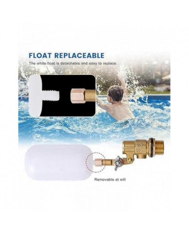 Vanne à flotteur de 1/2 pouce, vanne à flotteur d’eau pour le remplissage automatique de robinet à flotteur [...]