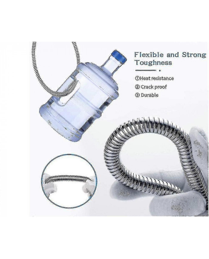 Tuyau de douche 5m extra long tuyau de pomme de douche en acier inoxydable, avec connecteur en laiton massif, [...]