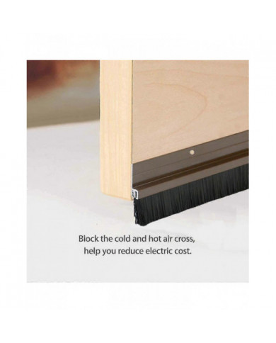 Joint de porte Porte Porte Bande d’étanchéité inférieure Bouchon de tirage avec plaque d’aluminium et poils en nylon