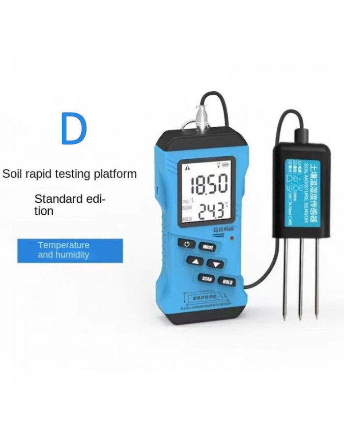 Testeur de sol 7 en 1 pour pH, EC, NPK, humidité, température | Écran LCD | Protocole Modbus
