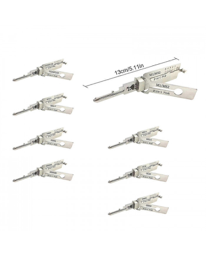 Outil Lishi 2en1 pour Sc1 Sc4 Kw1 Kw5 Am5 M1 / ms2 Ss001 Nsn14 Cy24v.2 Fo38 Gm37 Gm39