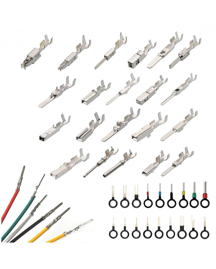 340Pcs 1 / 1.5 / 1.8 / 2.2 / 2.8 / 3.5mm Broches de borne Broche de faisceau de câbles Kit de connecteur [...]