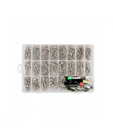 340Pcs 1 / 1.5 / 1.8 / 2.2 / 2.8 / 3.5mm Broches de borne Broche de faisceau de câbles Kit de connecteur [...]