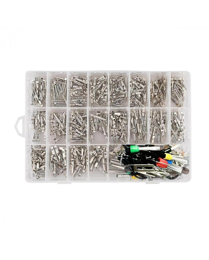 340Pcs 1 / 1.5 / 1.8 / 2.2 / 2.8 / 3.5mm Broches de borne Broche de faisceau de câbles Kit de connecteur [...]