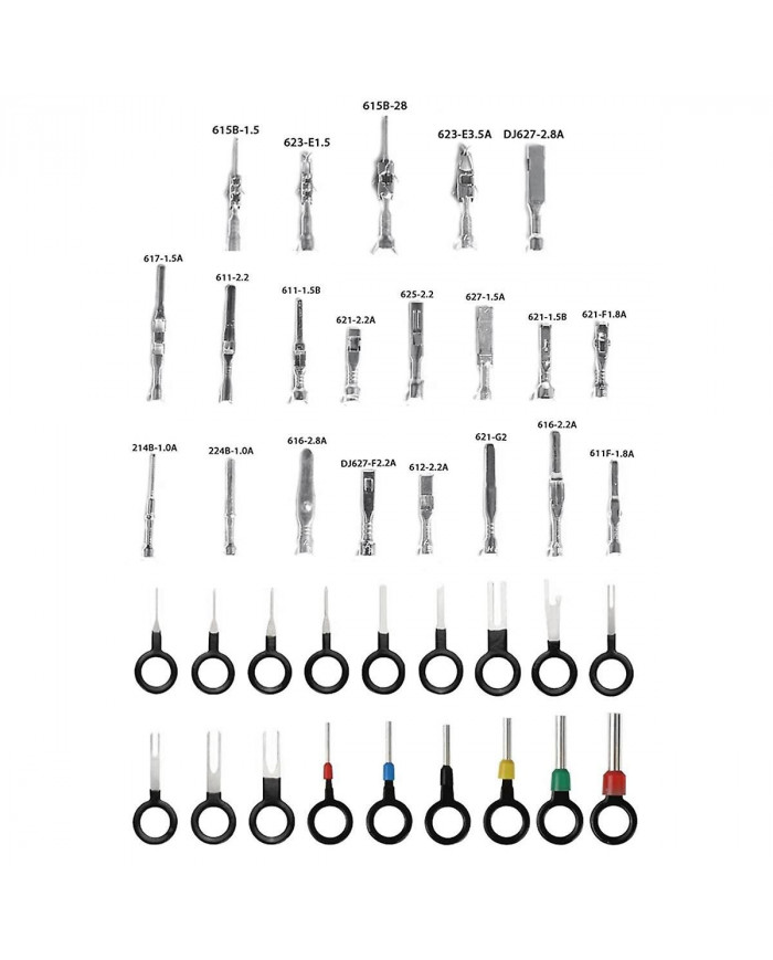 340Pcs 1 / 1.5 / 1.8 / 2.2 / 2.8 / 3.5mm Broches de borne Broche de faisceau de câbles Kit de connecteur [...]