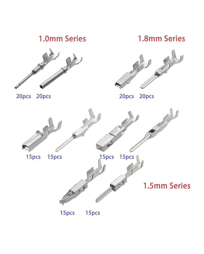 340Pcs 1 / 1.5 / 1.8 / 2.2 / 2.8 / 3.5mm Broches de borne Broche de faisceau de câbles Kit de connecteur [...]