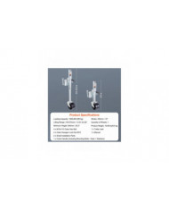 Cric de remorque, cric de remorque de bateau 35,3 po, cric de languette de remorque boulonné Capacité de poids [...]